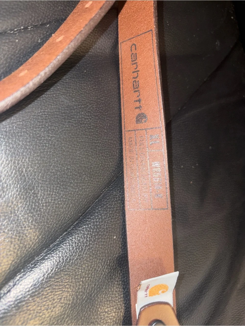 Carhartt Brown Kids Leather Belt with Metal Buckle